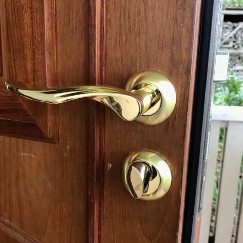 Brass door handle